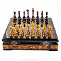 Шахматы с инкрустацией из янтаря и янтарными фигурами "Африка", фотография 9. Интернет-магазин ЛАВКА ПОДАРКОВ