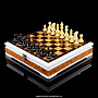Шахматы в ларце с янтарными фигурами "Кристалл", фотография 1. Интернет-магазин ЛАВКА ПОДАРКОВ