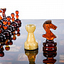 Шахматный ларец с инкрустацией и фигурами из янтаря "Сенатор", фотография 5. Интернет-магазин ЛАВКА ПОДАРКОВ