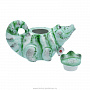 Чайник коллекционный "Крокодил". Гжель в цвете, фотография 4. Интернет-магазин ЛАВКА ПОДАРКОВ