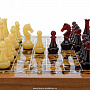 Шахматы с инкрустацией и фигурами из янтаря "Каре" 32х32 см, фотография 4. Интернет-магазин ЛАВКА ПОДАРКОВ