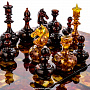 Шахматы с инкрустацией из янтаря и янтарными фигурами "Русские", фотография 18. Интернет-магазин ЛАВКА ПОДАРКОВ