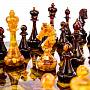 Шахматный ларец с инкрустацией и фигурами из янтаря, фотография 4. Интернет-магазин ЛАВКА ПОДАРКОВ