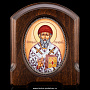 Икона с финифтью "Спиридон Тримифунтский", фотография 1. Интернет-магазин ЛАВКА ПОДАРКОВ
