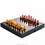 Шахматы с инкрустацией из янтаря и янтарными фигурами "Камелот", фотография 1. Интернет-магазин ЛАВКА ПОДАРКОВ