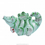 Чайник коллекционный "Крокодил". Гжель в цвете, фотография 1. Интернет-магазин ЛАВКА ПОДАРКОВ