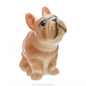 Фарфоровая статуэтка "Собака Французский бульдог", фотография 0. Интернет-магазин ЛАВКА ПОДАРКОВ