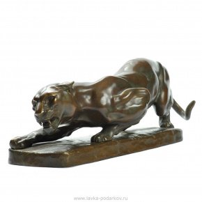 Бронзовая статуэтка "Крадущаяся пантера", фотография 0. Интернет-магазин ЛАВКА ПОДАРКОВ