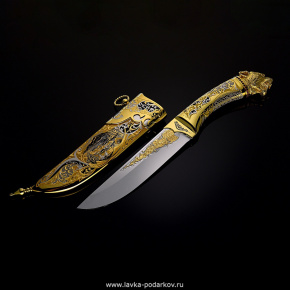Нож подарочный "Тигр" Златоуст (в ассортименте), фотография 0. Интернет-магазин ЛАВКА ПОДАРКОВ