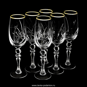 Набор хрустальных бокалов для вина 210 мл. 6 шт., фотография 0. Интернет-магазин ЛАВКА ПОДАРКОВ
