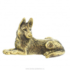 Бронзовая статуэтка собаки "Овчарка", фотография 0. Интернет-магазин ЛАВКА ПОДАРКОВ