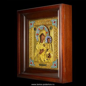 Икона в киоте «Богородица "Иверская"», фотография 0. Интернет-магазин ЛАВКА ПОДАРКОВ