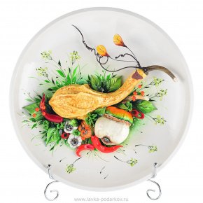 Декоративная тарелка-панно из керамики, фотография 0. Интернет-магазин ЛАВКА ПОДАРКОВ