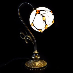 Лампа настольная из янтаря "Тюльпан малый"  (бронза), фотография 0. Интернет-магазин ЛАВКА ПОДАРКОВ