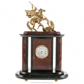 Часы из натурального камня "Георгий Победоносец", фотография 0. Интернет-магазин ЛАВКА ПОДАРКОВ