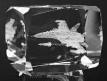  Лазерная графика Куб "Самолет СУ-30" 5*8 см