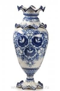 /коб Гжель Ваза "Ажурная" 56*19см Авт. Алехин С.С.