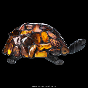Настольная лампа из янтаря и бронзы "Черепаха", фотография 0. Интернет-магазин ЛАВКА ПОДАРКОВ