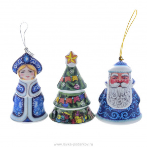 Новогодний набор "Три колокольчика" керамика, фотография 0. Интернет-магазин ЛАВКА ПОДАРКОВ