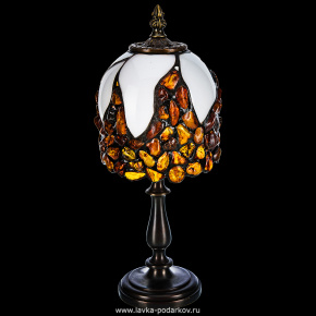 Настольная лампа из янтаря и бронзы. Высота 32 см, фотография 0. Интернет-магазин ЛАВКА ПОДАРКОВ