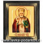 Икона в киоте "Святитель Николай" 30х26 см