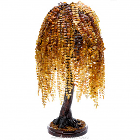 Денежное дерево из янтаря "Ива" 98 см, фотография 0. Интернет-магазин ЛАВКА ПОДАРКОВ
