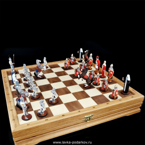 Шахматы деревянные "Ледовое побоище" , фотография 0. Интернет-магазин ЛАВКА ПОДАРКОВ