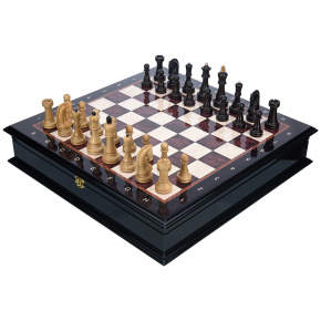 Шахматный ларец с деревянными фигурами 48х48 см, фотография 0. Интернет-магазин ЛАВКА ПОДАРКОВ