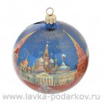 Лаковая миниатюра шар "Москва" палех