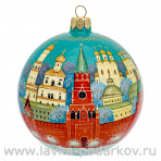 Новогодний елочный шар с ручной росписью "Москва"