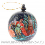Новогодний елочный шар с художественной росписью