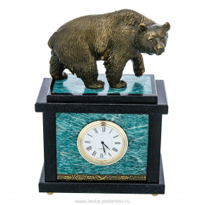 Часы из натурального камня "Медведь". Златоуст, фотография 0. Интернет-магазин ЛАВКА ПОДАРКОВ