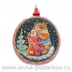 Новогодний елочный шар с росписью "Русские сказки"