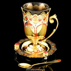 Набор чайный "Вечернее сияние" Златоуст, фотография 0. Интернет-магазин ЛАВКА ПОДАРКОВ