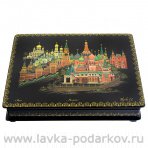 Лаковая миниатюра шкатулка "Москва". Холуй