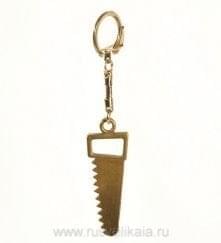 12869 Сувенир БРЕЛОК "Пила" 10,5 см Бронза