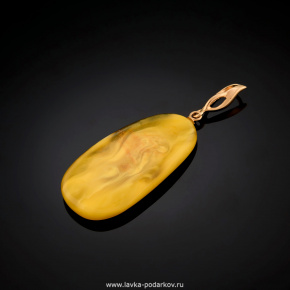 Кулон из янтаря (золото 585*) 4.4 гр., фотография 0. Интернет-магазин ЛАВКА ПОДАРКОВ