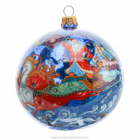 Новогодний елочный шар с художественной росписью, фотография 0. Интернет-магазин ЛАВКА ПОДАРКОВ