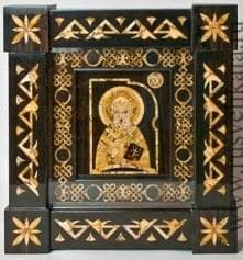 -0,05л Фарфор МИНИ-ШТОФ "Игрушка-Елка"в цвете и золоте 0,05л в комплекте 