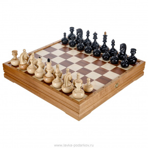 Шахматы с деревянными фигурами "Неваляшки" 47х47 см, фотография 0. Интернет-магазин ЛАВКА ПОДАРКОВ