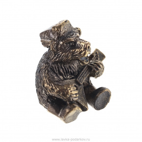 Бронзовая статуэтка "Медведь с балалайкой", фотография 0. Интернет-магазин ЛАВКА ПОДАРКОВ