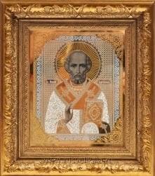 10517 Златоуст Икона "Святой Николай Чудотворец" 22*25см