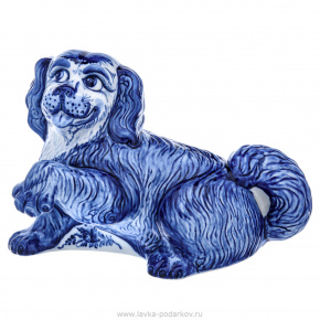 Скульптура "Собака найденыш". Гжель, фотография 0. Интернет-магазин ЛАВКА ПОДАРКОВ