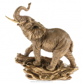 Скульптура интерьерная "Слон на камне", фотография 0. Интернет-магазин ЛАВКА ПОДАРКОВ