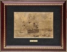  /30*40см Офорт черно-белый  "Средиземное море" 