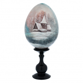 Яйцо пасхальное на подставке "Зима", фотография 0. Интернет-магазин ЛАВКА ПОДАРКОВ