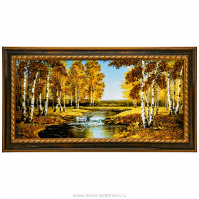 Картина янтарная "Пейзаж" 60х29 см, фотография 0. Интернет-магазин ЛАВКА ПОДАРКОВ
