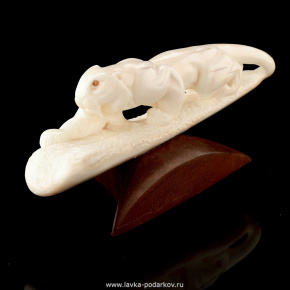 Скульптура из кости "Саблезубый тигр", фотография 0. Интернет-магазин ЛАВКА ПОДАРКОВ