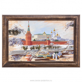 Картина на бересте "Кремль" 35х25 см, фотография 0. Интернет-магазин ЛАВКА ПОДАРКОВ