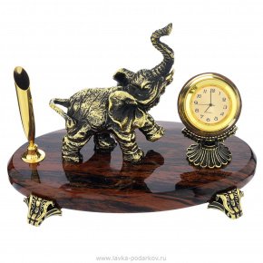 Настольный мини-набор со статуэткой "Слон", фотография 0. Интернет-магазин ЛАВКА ПОДАРКОВ